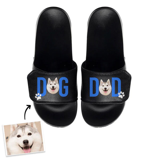 Picture of Custom Photo Slippers For Pet Person -  Custom Pet Face Slippers