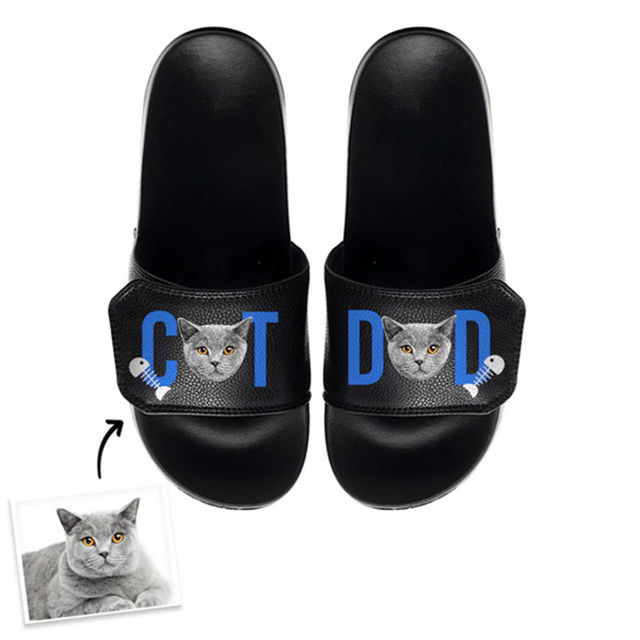 Picture of Custom Photo Slippers For Pet Person -  Custom Pet Face Slippers