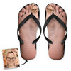 Picture of Personalized Photo Slippers - Custom Flip flops With Face - Best Vacation Gift