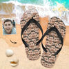 Picture of Custom Flip Flops With Face - Personalized Flops With Fun - Custom Slippers - Best Vacation Gift