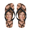 Picture of Custom Flip Flops With Face - Personalized Flops With Fun - Custom Slippers - Best Vacation Gift