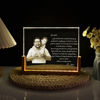 Picture of Custom Crystal Night Light: Personalized Crystal Photo Frame With A Warm Color Light Base