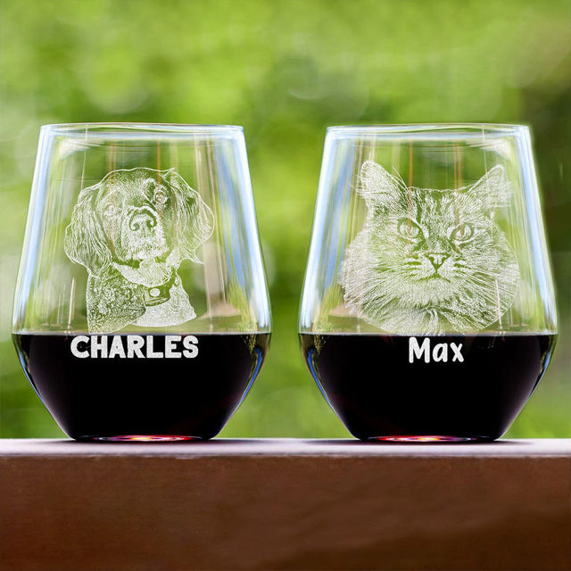 Picture of Custom Wine Glass Cup - Personalized Glass With Photo - Best Gift For Father's Day, Anniversary