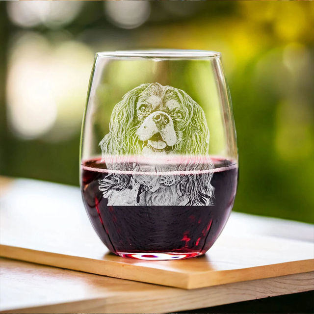 Picture of Custom Wine Glass Cup - Personalized Glass With Photo - Best Gift For Father's Day, Anniversary