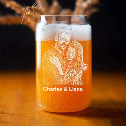 Picture of Custom Can Glass Cup - Personalized Glass Cup With Photo - Best Gift For Father's Day, Anniversary and Birthday