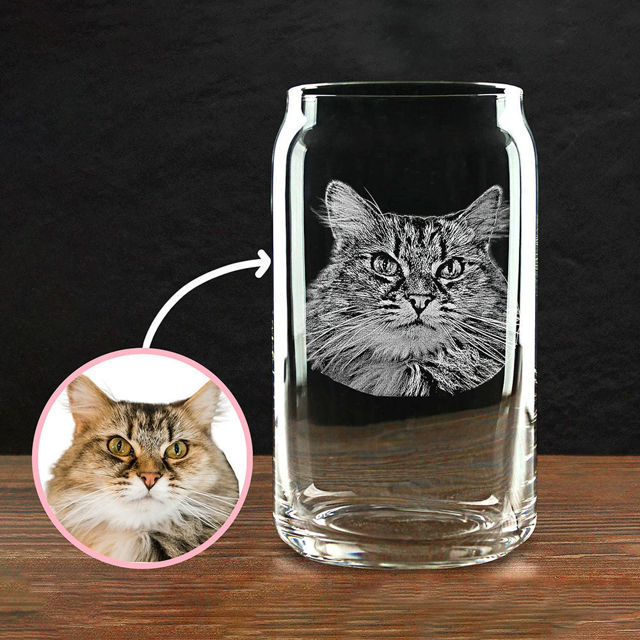 Picture of Custom Can Glass Cup - Personalized Glass Cup With Photo - Best Gift For Father's Day, Anniversary and Birthday