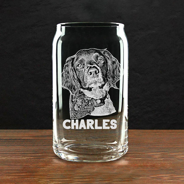 Picture of Custom Can Glass Cup - Personalized Glass Cup With Photo - Best Gift For Father's Day, Anniversary and Birthday