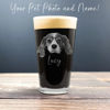 Picture of Custom Pint Glass Cup - Personalized Glass with Photo - Best Gift for Father's Day, Anniversary or Pet Person