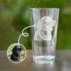 Picture of Custom Pint Glass Cup - Personalized Glass with Photo - Best Gift for Father's Day, Anniversary or Pet Person