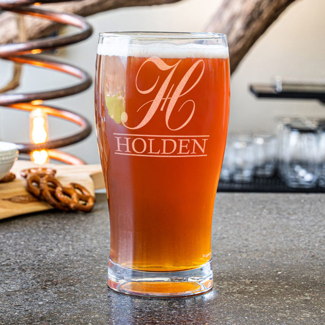 Picture of Custom Beer Can Logo Glass Cup - Personalized Glass Cup with Your Logo