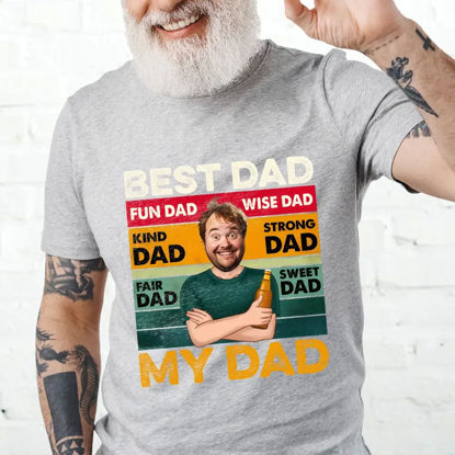 Picture of Custom Funny T-Shirt - Personalized T-Shirt with Face - Funny Gift for Father's Day