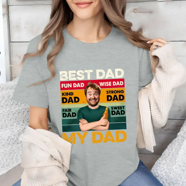 Picture of Custom Funny T-Shirt - Personalized T-Shirt with Face - Funny Gift for Father's Day