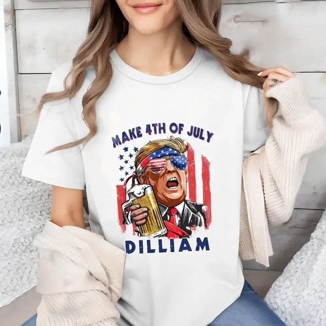 Picture of Trump Custom Funny T-Shirt - Personalized T-Shirt with Face