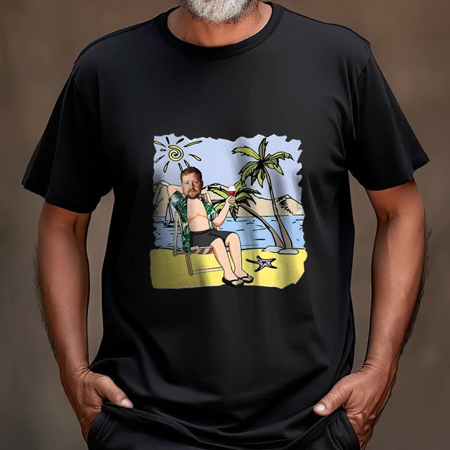 Picture of Custom Funny T-Shirt For Father's Day - Personalized T-Shirt with Face