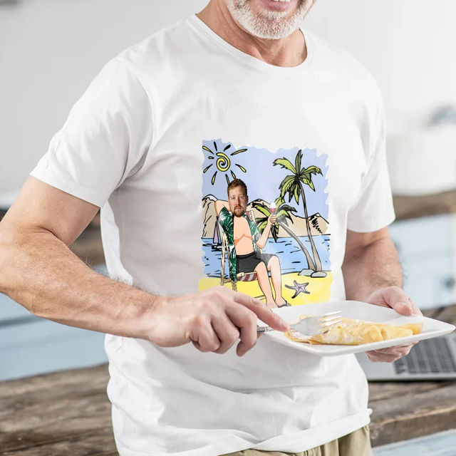 Picture of Custom Funny T-Shirt For Father's Day - Personalized T-Shirt with Face