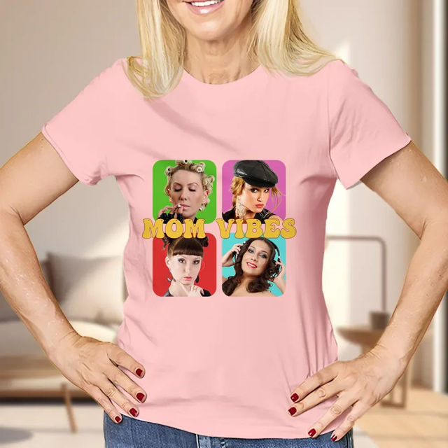 Picture of Personalized T-Shirt with Photo - Custom Photo T-Shirt For Mom - Best Mother's day Gift