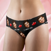 Picture of Custom Face Women's Panties, I Love You Style Underwear, Birthday Gifts for Wife and Girlfriend