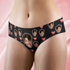 Picture of Custom Face Women's Panties, Pink Heart With His Face Style Underwear, Birthday Gifts for Wife and Girlfriend