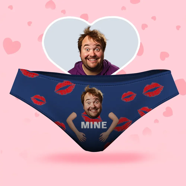 Picture of Custom Face Women's Panties, It's Mine Style Underwear, Birthday Gifts for Wife and Girlfriend