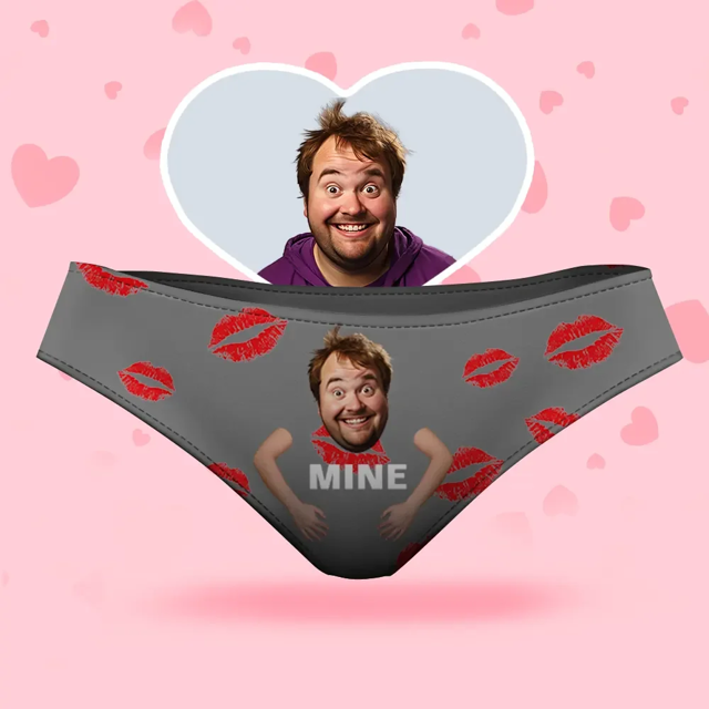 Picture of Custom Face Women's Panties, It's Mine Style Underwear, Birthday Gifts for Wife and Girlfriend