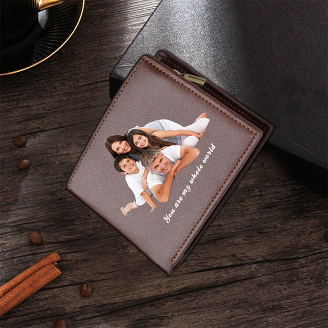 Picture of Custom Photo Trifold Wallet - Personalized Wallet for Loved One - Christmas Gift, Birthday Gift