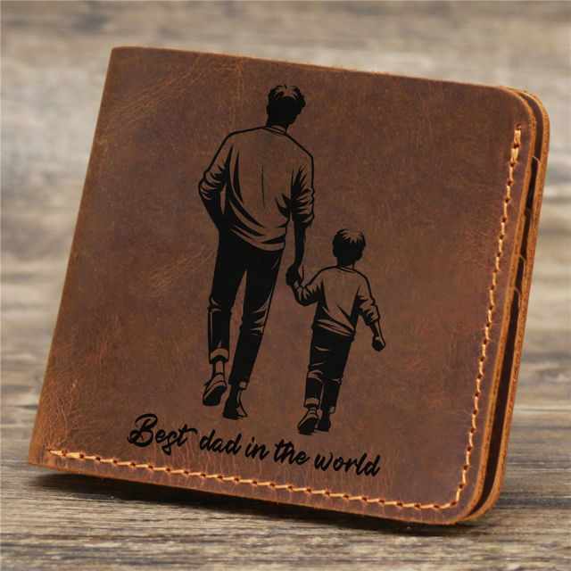 Picture of Custom Wallet for Men - Personalized Wallet for Loved One - Father's Day Gift