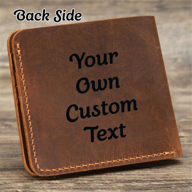 Picture of Custom Father's day Wallet - Personalized Wallet for Dad - Christmas Gift, Birthday Gift