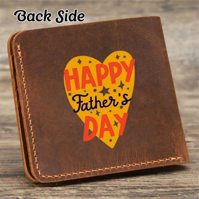 Picture of Custom Father's day Wallet - Personalized Wallet for Dad - Christmas Gift, Birthday Gift