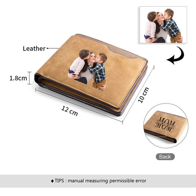 Picture of Custom Wallet for Men- Personalized Wallet For Parents - Christmas Gifts