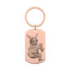 Picture of Custom Photo Keychain - Personalized Military Tag Keychain -  Birthday Gift