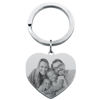 Picture of Custom Photo Keychain with Heart Pendant - Personalized stainless steel Keychain - Gift for Your Loved Ones