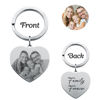 Picture of Custom Photo Keychain with Heart Pendant - Personalized stainless steel Keychain - Gift for Your Loved Ones