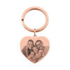 Picture of Custom Photo Keychain with Heart Pendant - Personalized stainless steel Keychain - Gift for Your Loved Ones