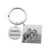 Picture of Custom Square Photo Keychain - Personalized stainless steel Keychain