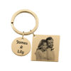 Picture of Custom Square Photo Keychain - Personalized stainless steel Keychain