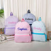 Picture of Custom Student Backpacks Pre-School Backpacks - Custom Embroidered Monogrammed Children's Seersucker Backpacks - Back to School Gifts for Kids