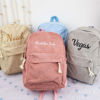 Picture of Personalized Canvas Backpack - Custom Embroidered Backpack - High School Backpack Backpack Preppy Style