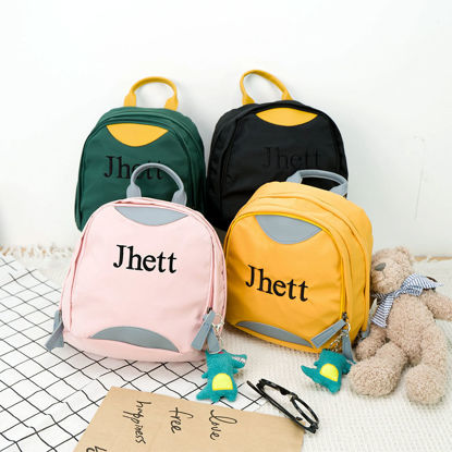 Picture of Custom contrast color backpack - Custom embroidery schoolbag - Small fresh student schoolbag ins cute style