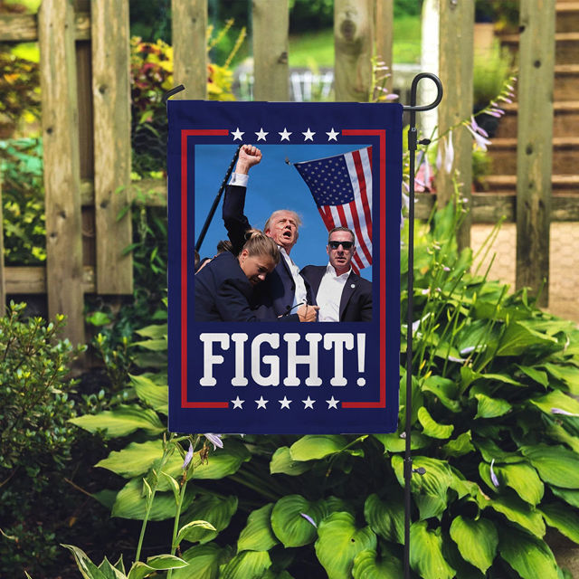 Picture of Custom Garden Flag with Trump - Personalized Flag - Custom Garden Flag