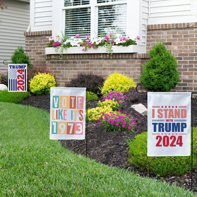 Picture of Go Trump Custom Garden Flag - Personalized Flag - Custom Garden Flag