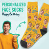 Picture of Custom Happy Birthday Face Socks -  Personalized Face Socks - Birthday Socks - Funny Socks