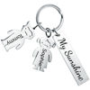 Picture of Custom Family Member Keychain - Personalized Keychain with Charms and Text - Gift for Father's Day and Mother's Day