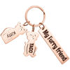 Picture of Custom Family Member Keychain - Personalized Keychain with Charms and Text - Gift for Father's Day and Mother's Day