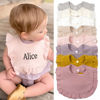 Picture of Custom Embroidered Bibs - Custom Ruffled Bibs - Personalized Baby Cotton Bibs