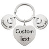 Picture of Custom Heart Keychain - Personalized Keychain with Multiple Texts - Gift for Birthday