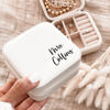 Picture of Custom Square Travel Jewelry Box - Personalized Small Travel case - Bridesmaid Gift