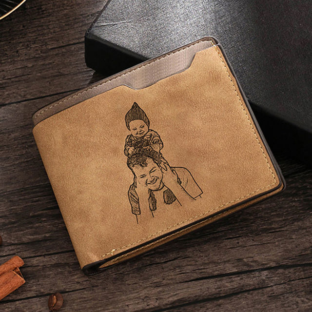 Picture of Personalized Wallet for Men - Custom Photo Wallet -  Christmas Gift or Birthday Gift