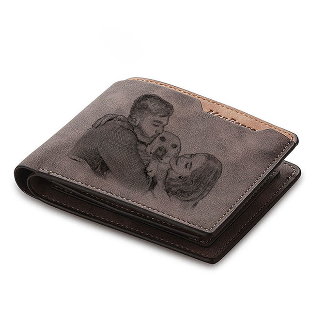 Picture of Custom Photo Wallet for Men - Personalized Wallet for Father's Day - Christmas Gift or Birthday Gift