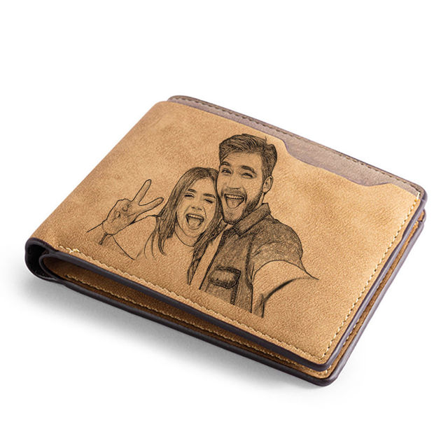 Picture of Personalized Wallet for Men - Custom Photo Wallet -  Christmas Gift or Birthday Gift