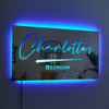 Picture of Personalized Name LED Neon Mirror | Custom Illuminated Name Mirror Sign | Cool Bedroom Decoration or Party Decoration